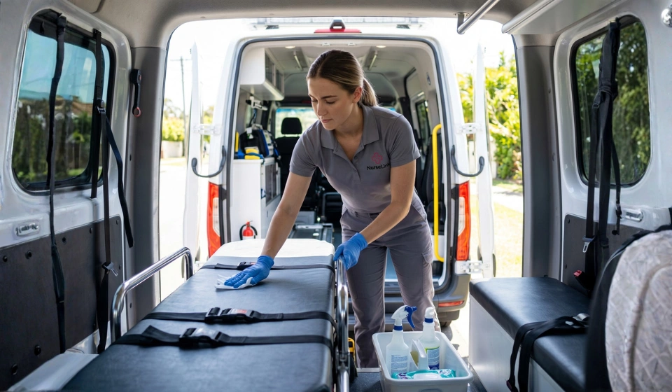How Vehicles Are Cleaned & Maintained Between Patient Transfers